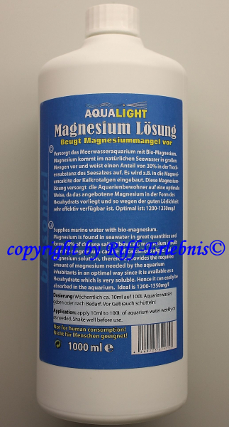 Aqua Light Magnesium Lösung 1000ml für Meerwasseraquarien 7,99€/L